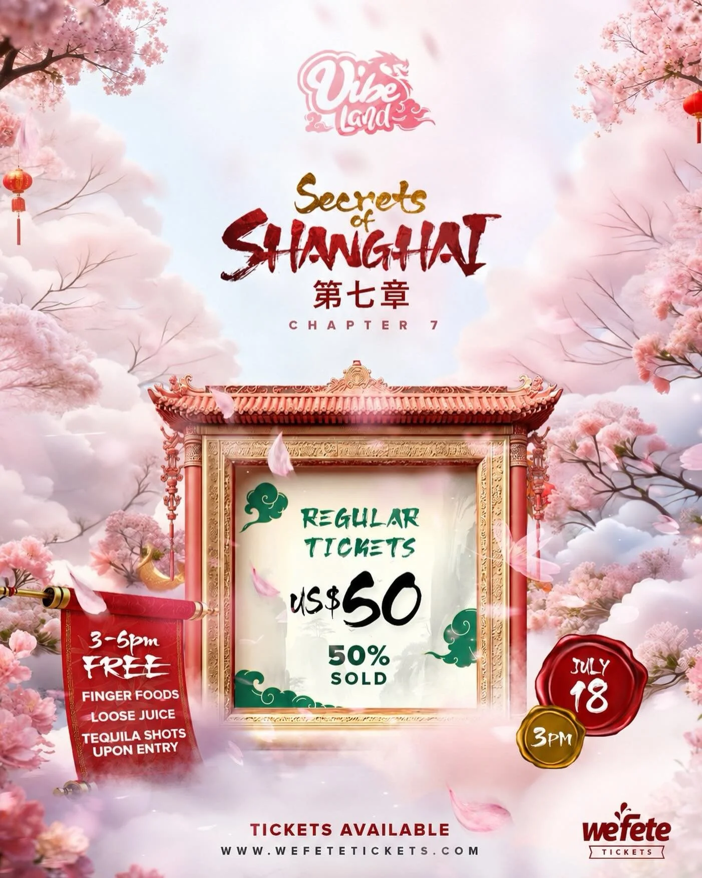 ⚠️ HIGH DEMAND ALERT ⚠️

You asked, we listened. 👀 Limited regular tickets are back, but not for long. Secure yours before they&rsquo;re gone again! 🔥

🇨🇳 : Secrets of Shanghai | Chapter 7

🗓️: July 18th, 2026
🕒 : 3PM 

Lock in and grab your ti