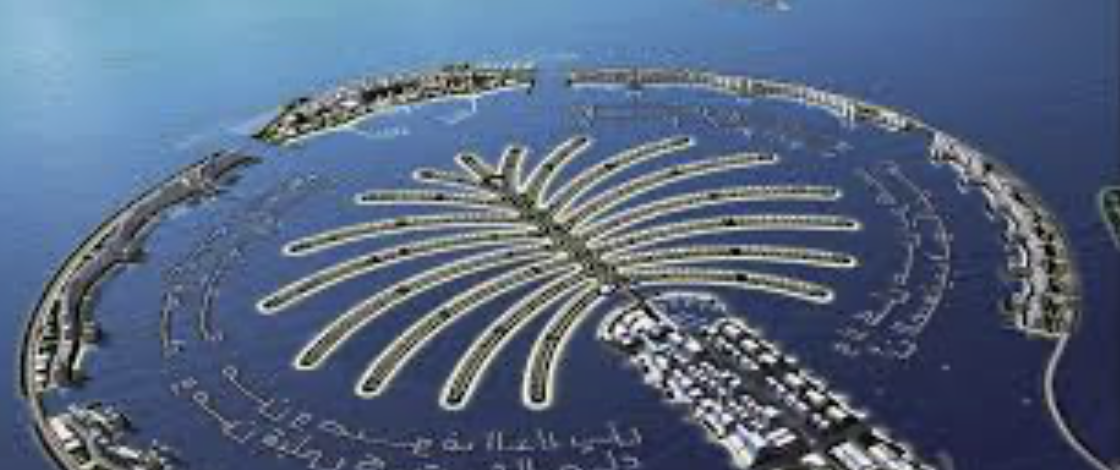 Aerial view of Palm Jumeirah, Dubai