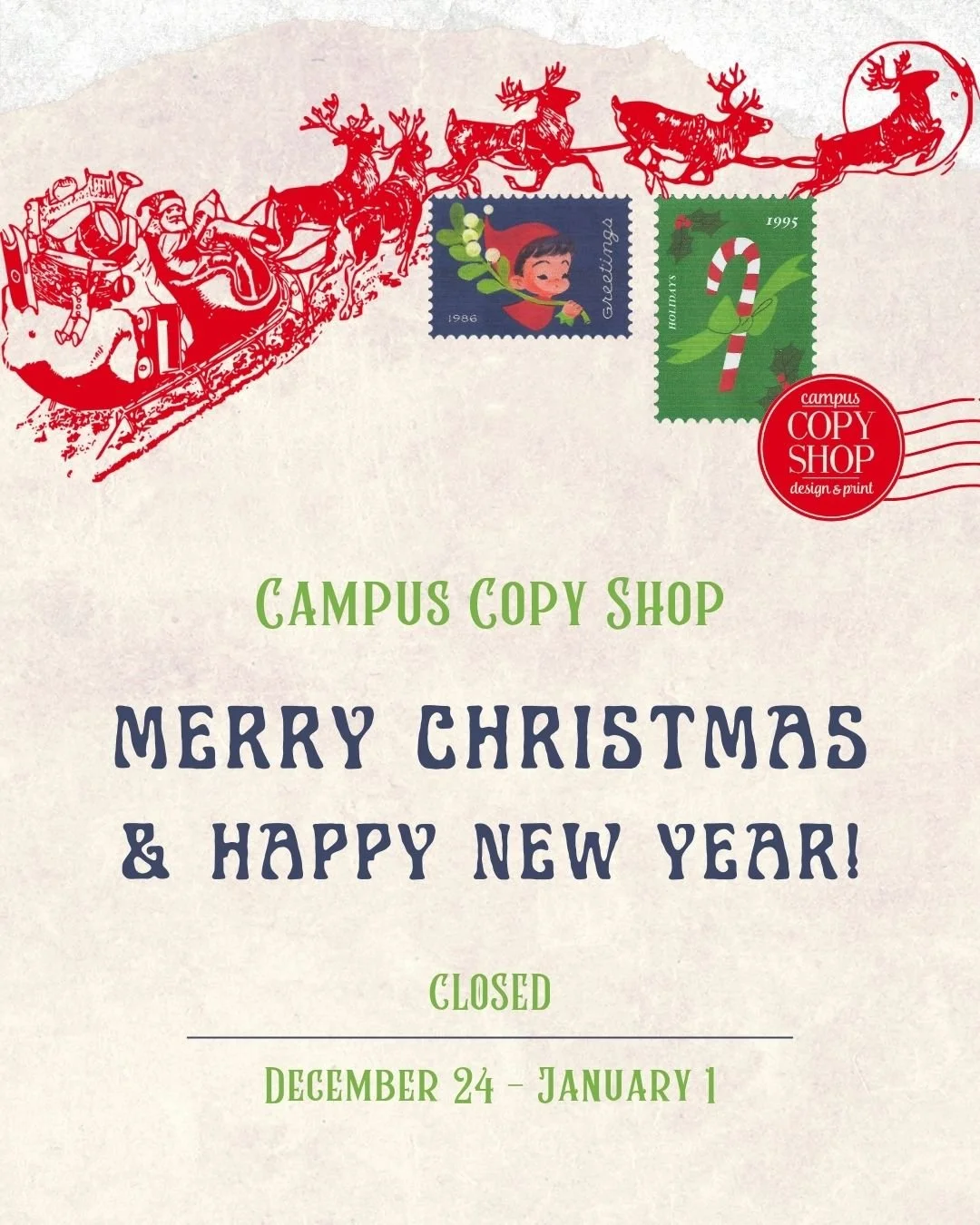 Holiday hours update 🎄 We&rsquo;ll be open Monday and Tuesday, then closed through New Year&rsquo;s Day as we spend time with family. Wishing you all a happy and peaceful holiday season!

📩 ClemsonCopyShop@gmail.com
☎ (864) 654-3863
📍189 Old Green