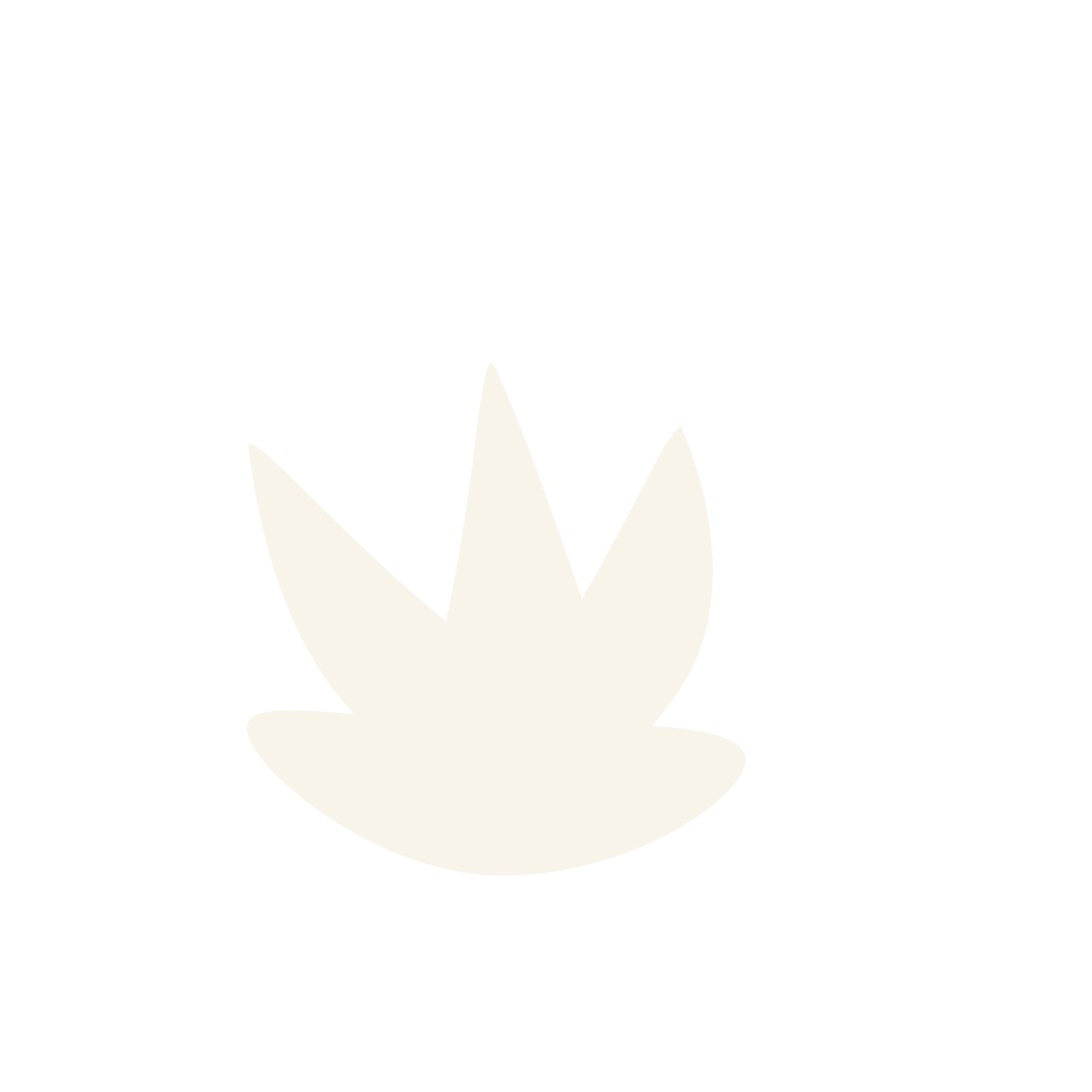 Black and white illustration of a plant with three pointed leaves and two rounded leaves at the base.