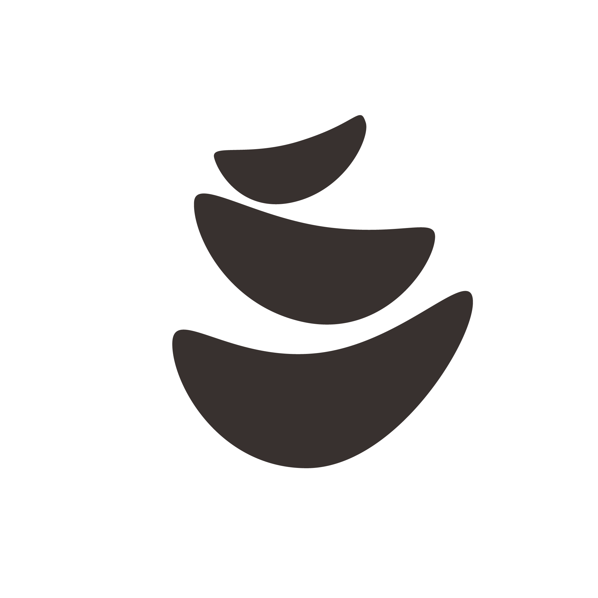 Minimalist black illustration of a stack of bowls.