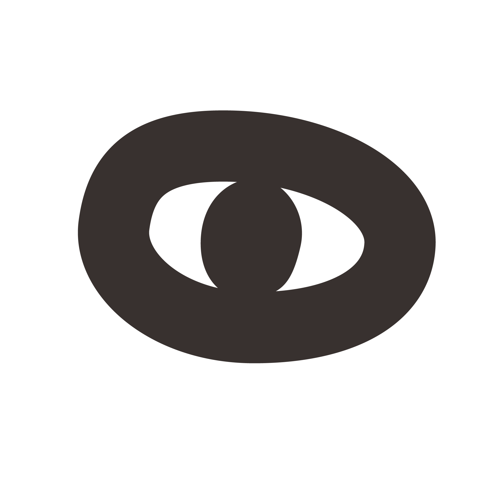 Black and gray logo with two interlocking ovals and a crescent shape in the middle.