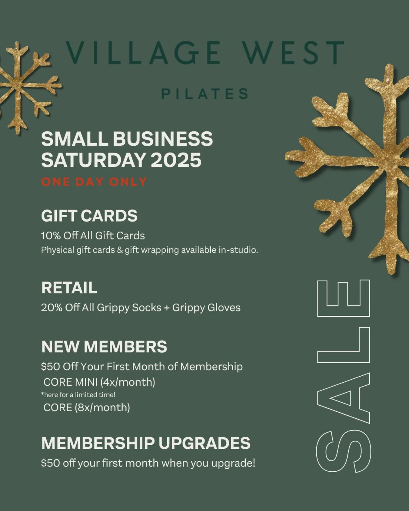COME SEE US IN STUDIO FROM 12-4PM FOR SMALL BUSINESS SATURDAY!

Today&rsquo;s all about keeping your dollars where they matter: right here in on Main St in Carroll County. ✨

Our Small Business Saturday specials are live, and we&rsquo;ve tagged a few