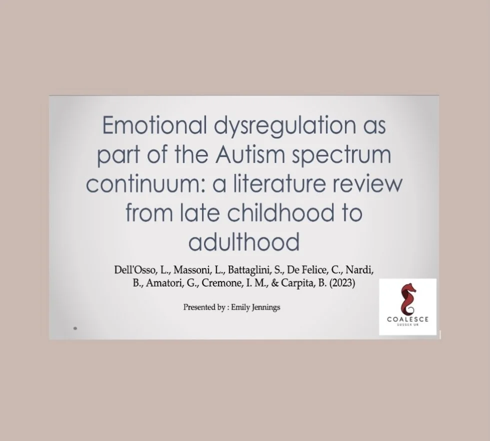 Emotional dysregulation as part of the Autism spectrum continuum: a literature review from late childhood to adulthood