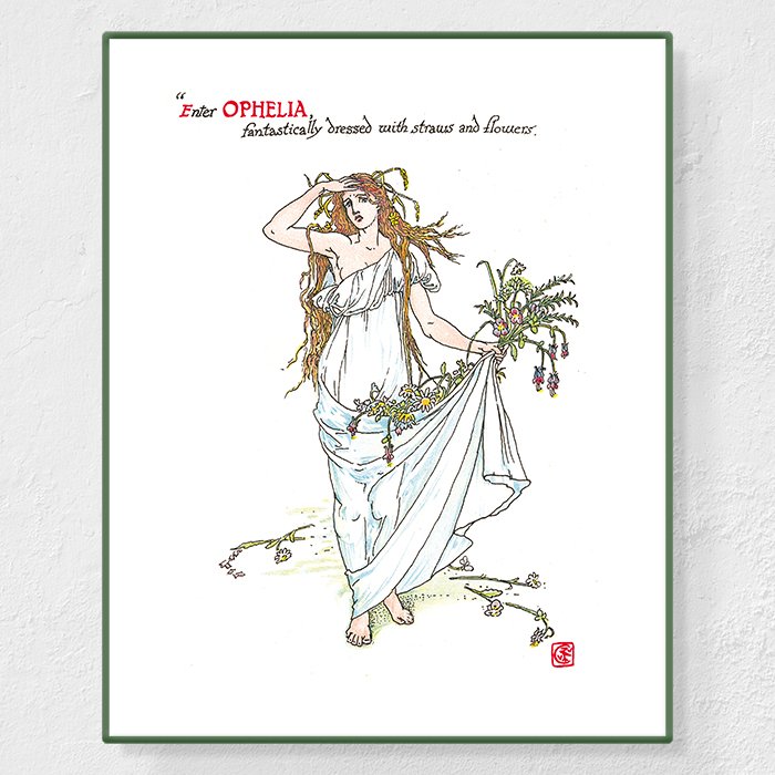 Ophelia - Affiche Walter Crane