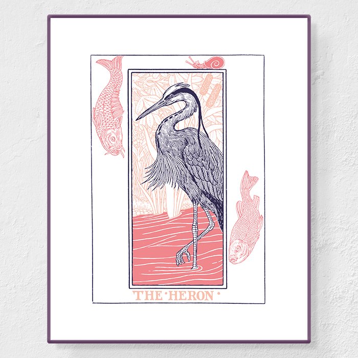 The heron - Affiche Percy J. Bilinghurst