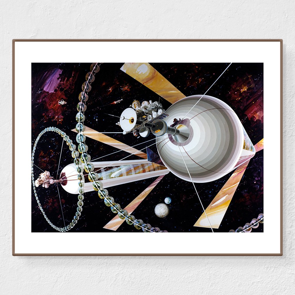 Space colony 1 - Affiche Rick Guidice