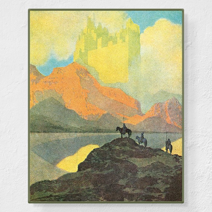 Mountain city - Affiche Maxfield Parrish