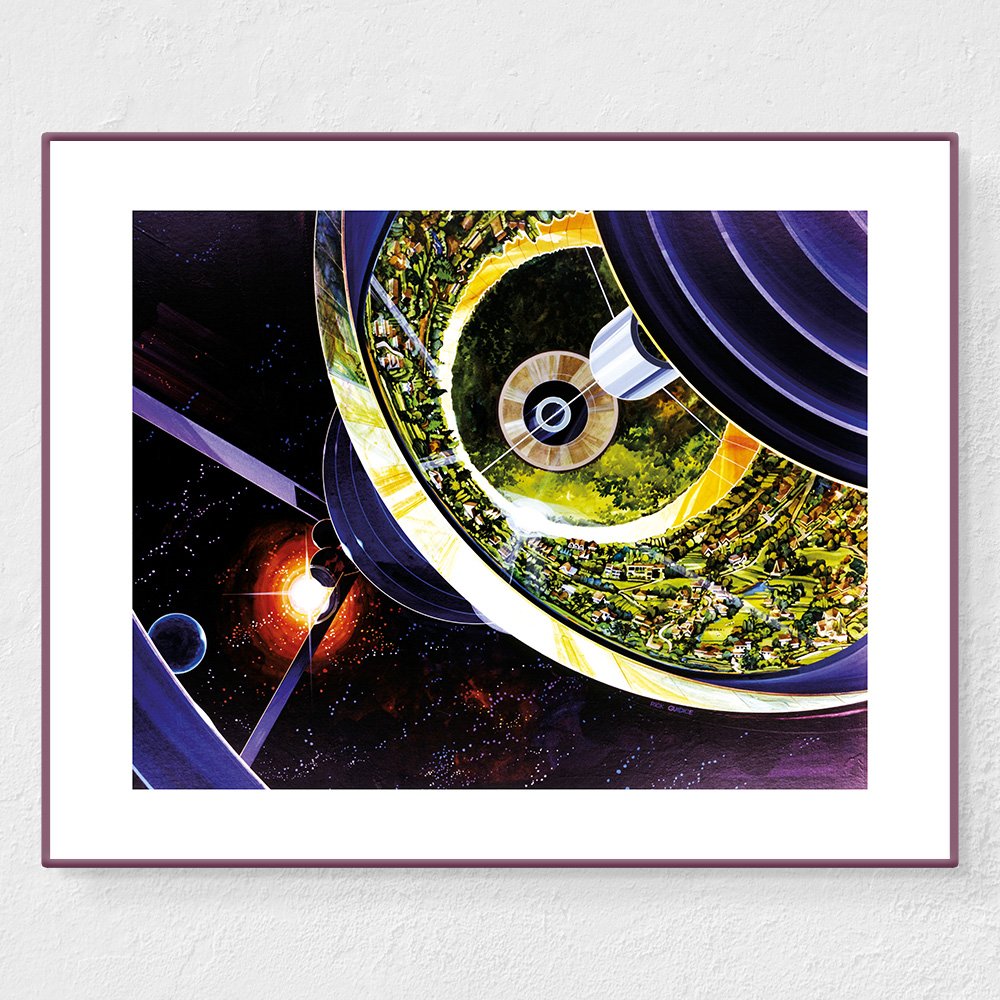 Space colony 3 - Affiche Rick Guidice