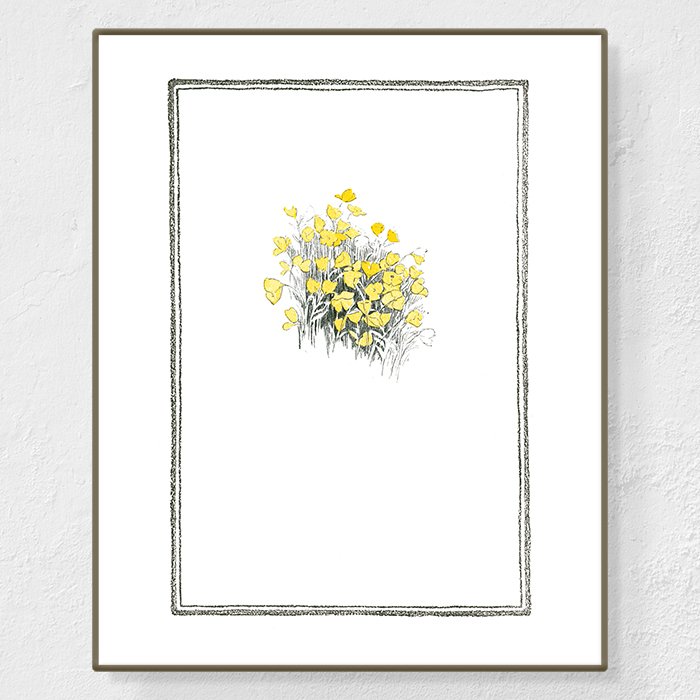 Yellow flowers - Affiche Jessie Willcox Smith