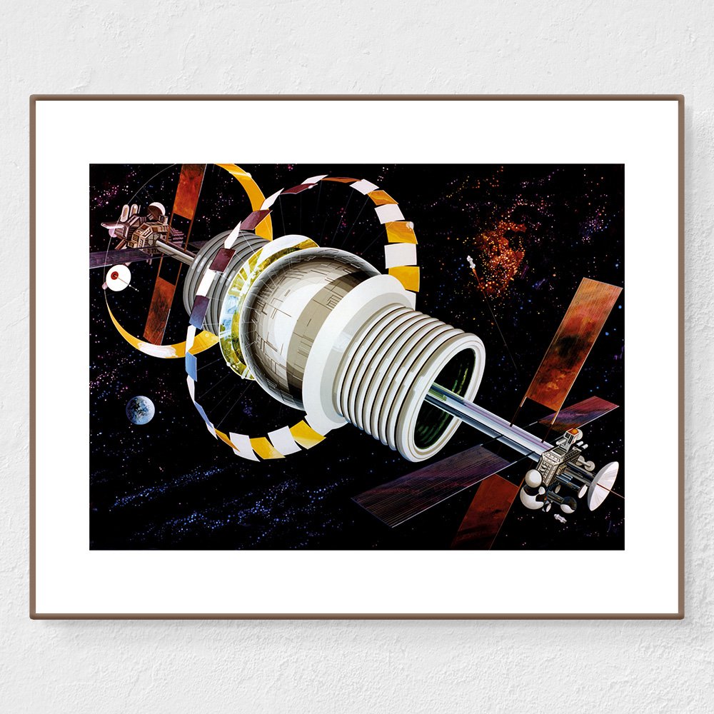 Space colony 2 - Affiche Rick Guidice