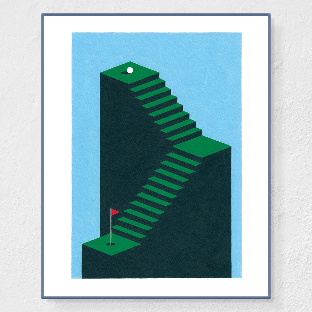 Minigolf escalier - Affiche Julian Lagoutte