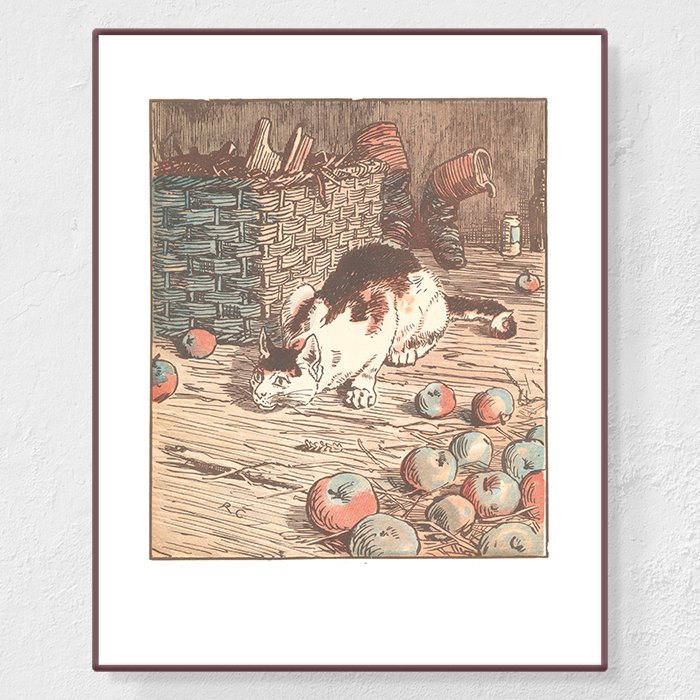 The cat - Affiche Randolph Caldecott