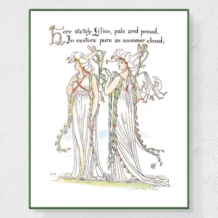 Lilies - Affiche Walter Crane