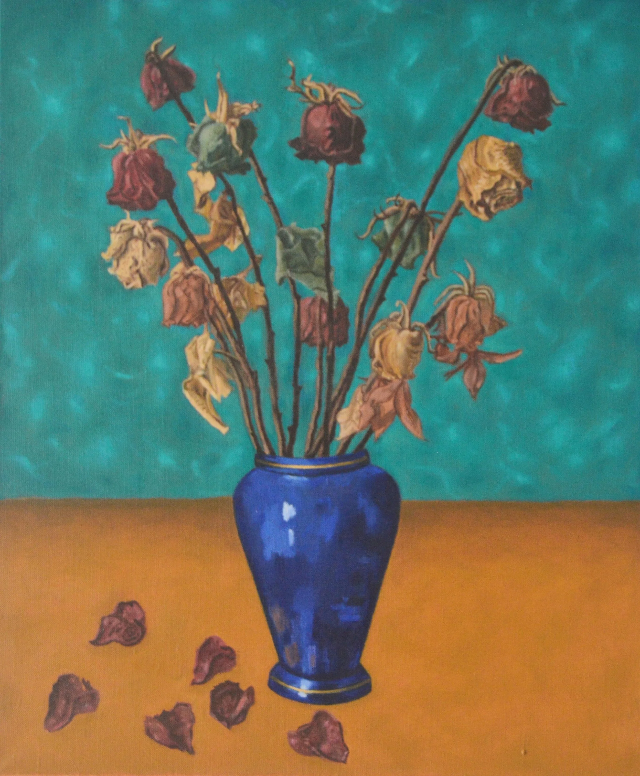 Jarrón con Flores Marchitas