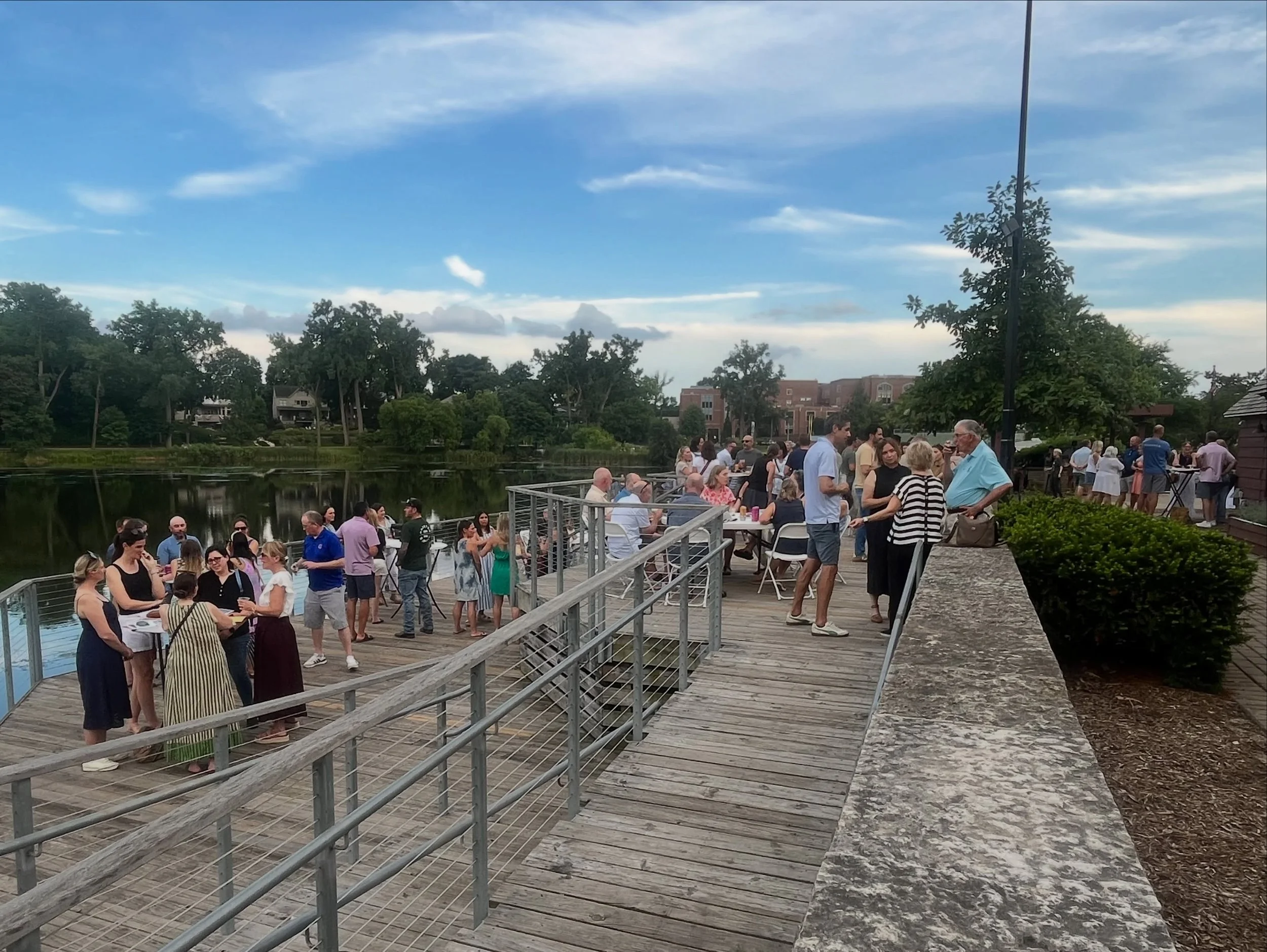 Despite a brief passing shower, the fun never stopped at Thirsty Thursday on the Deck! 🌦️🎶

A huge thank you to the 183 guests who joined us for an evening of live music, friends, food, and beautiful views at Lake Ellyn. Together, we raised $915 to