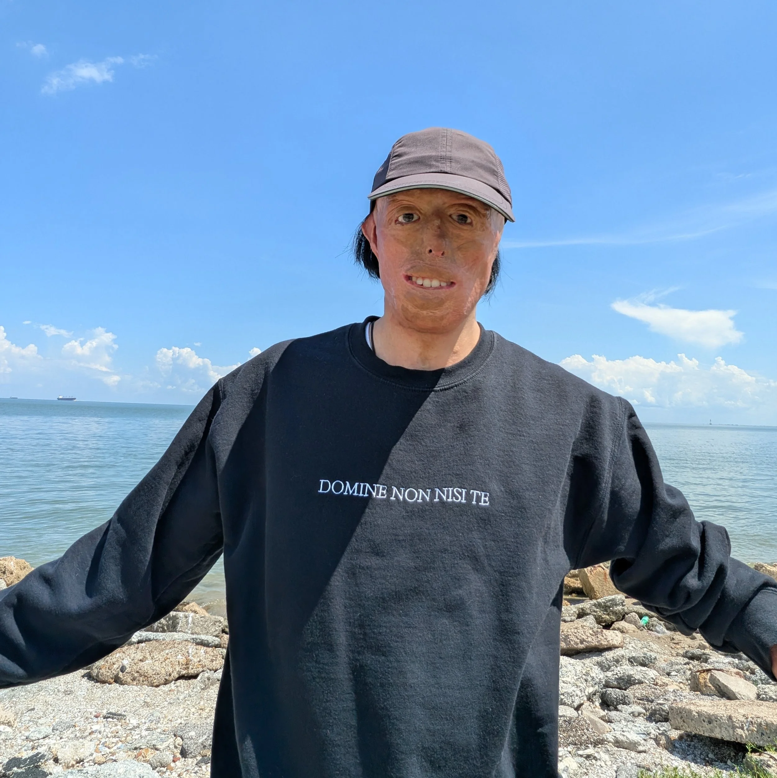 Domine Non Nisi Te Embroidered Sweatshirt