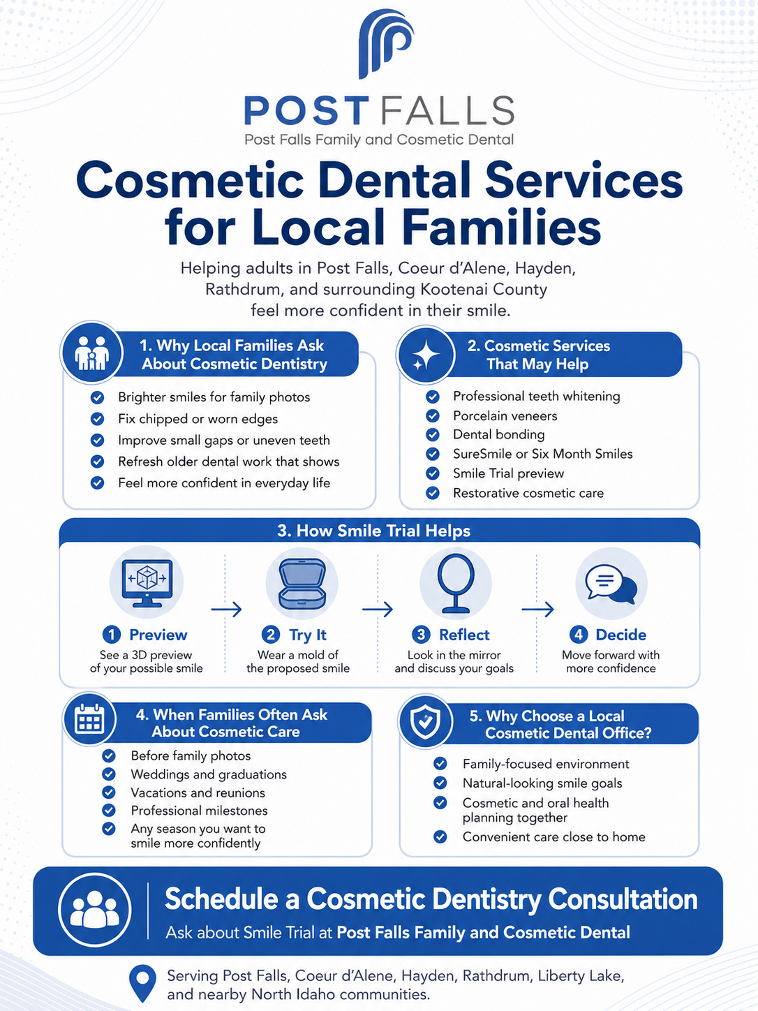Cosmetic Dental Services for Local Families in Post Falls and Kootenai County