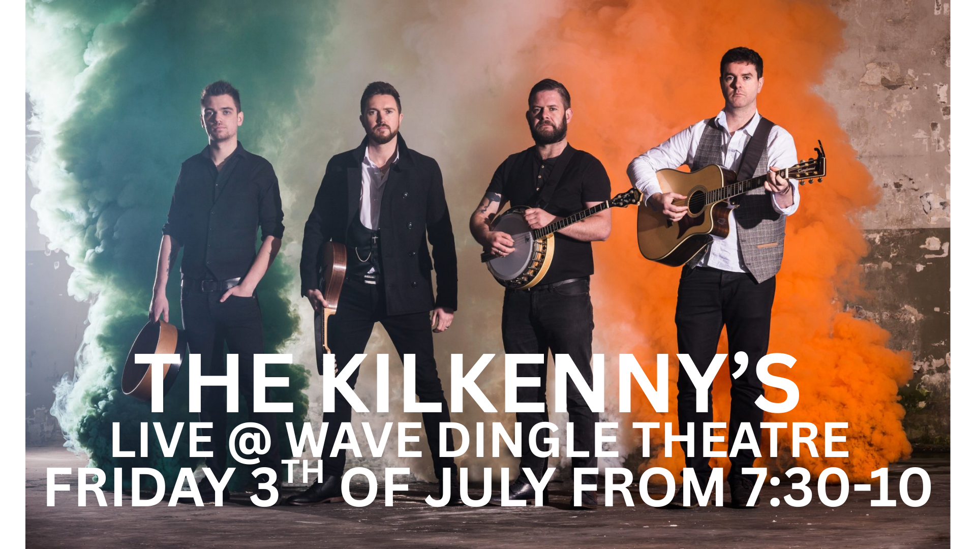 The Kilkennys performing live Irish folk music on stage