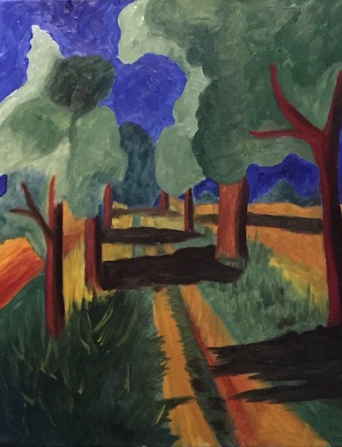 ‘The way ahead’ 
- oil paint on canvas -