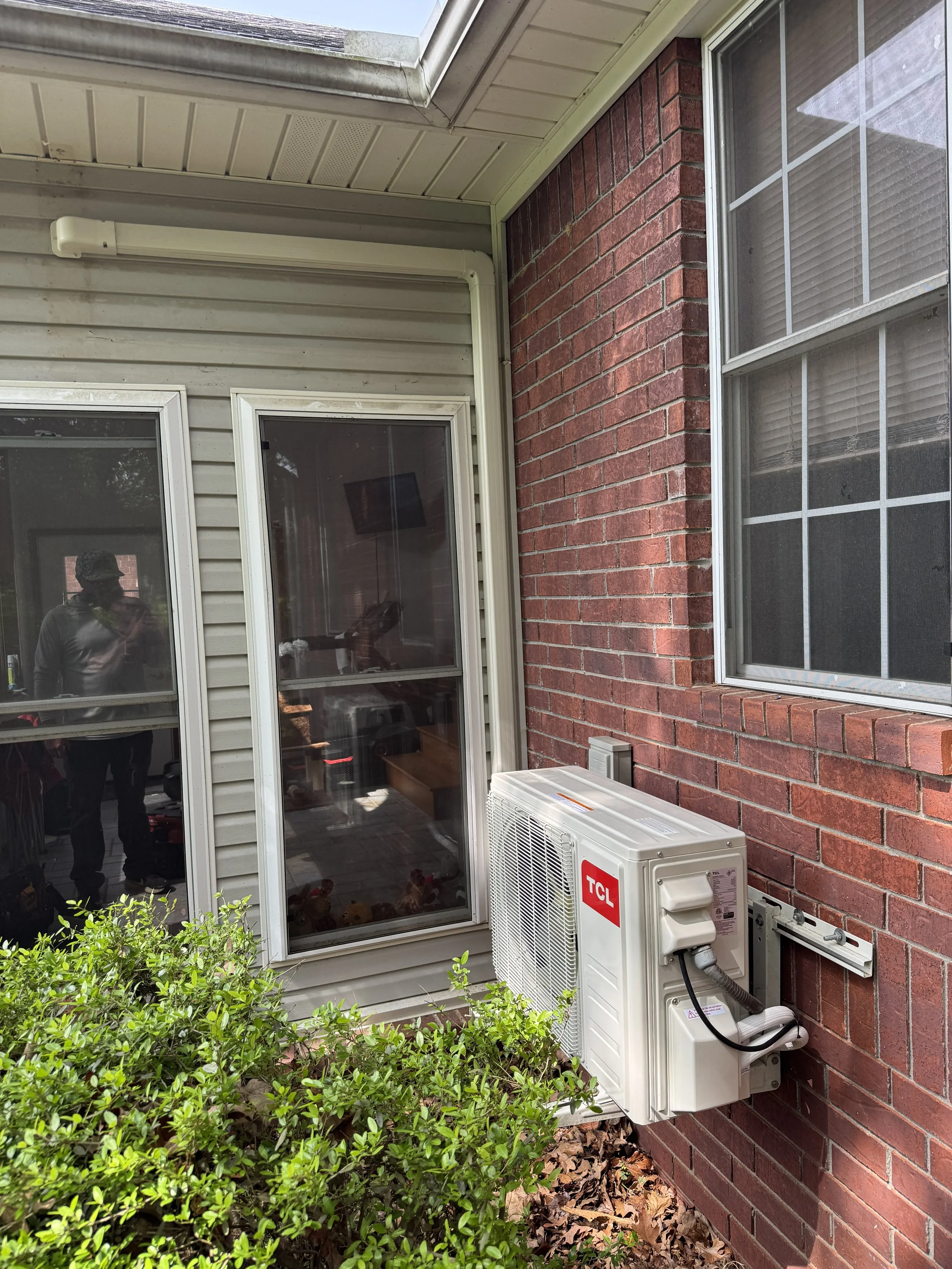 Ductless mini-split AC installation by Clark HVAC in Poteau, OK