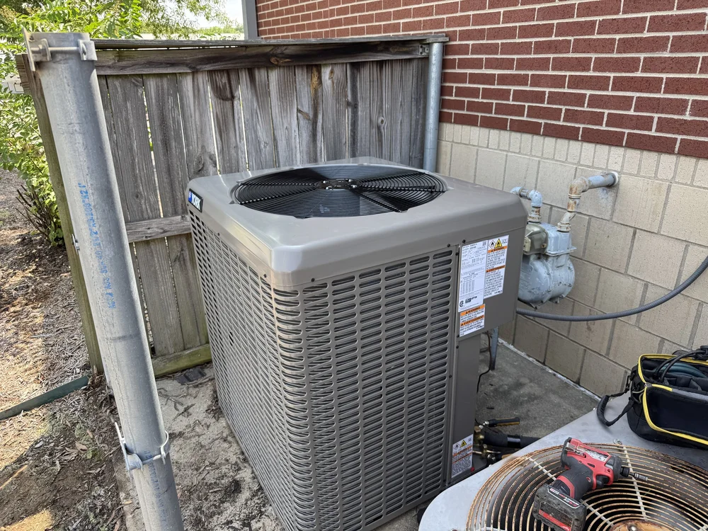 New York central air conditioner installed by Clark HVAC at a River Valley home