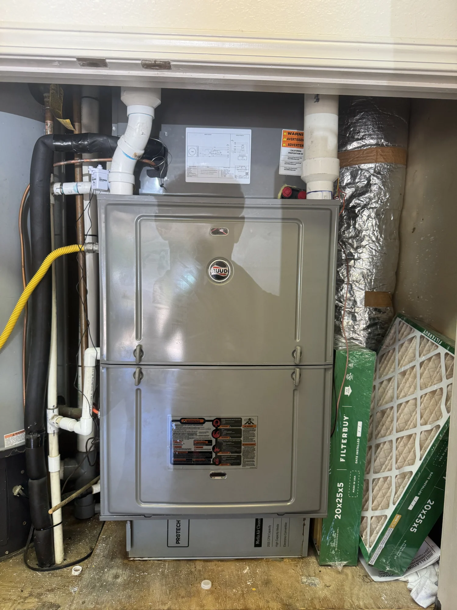 Newly installed central AC unit by Clark HVAC