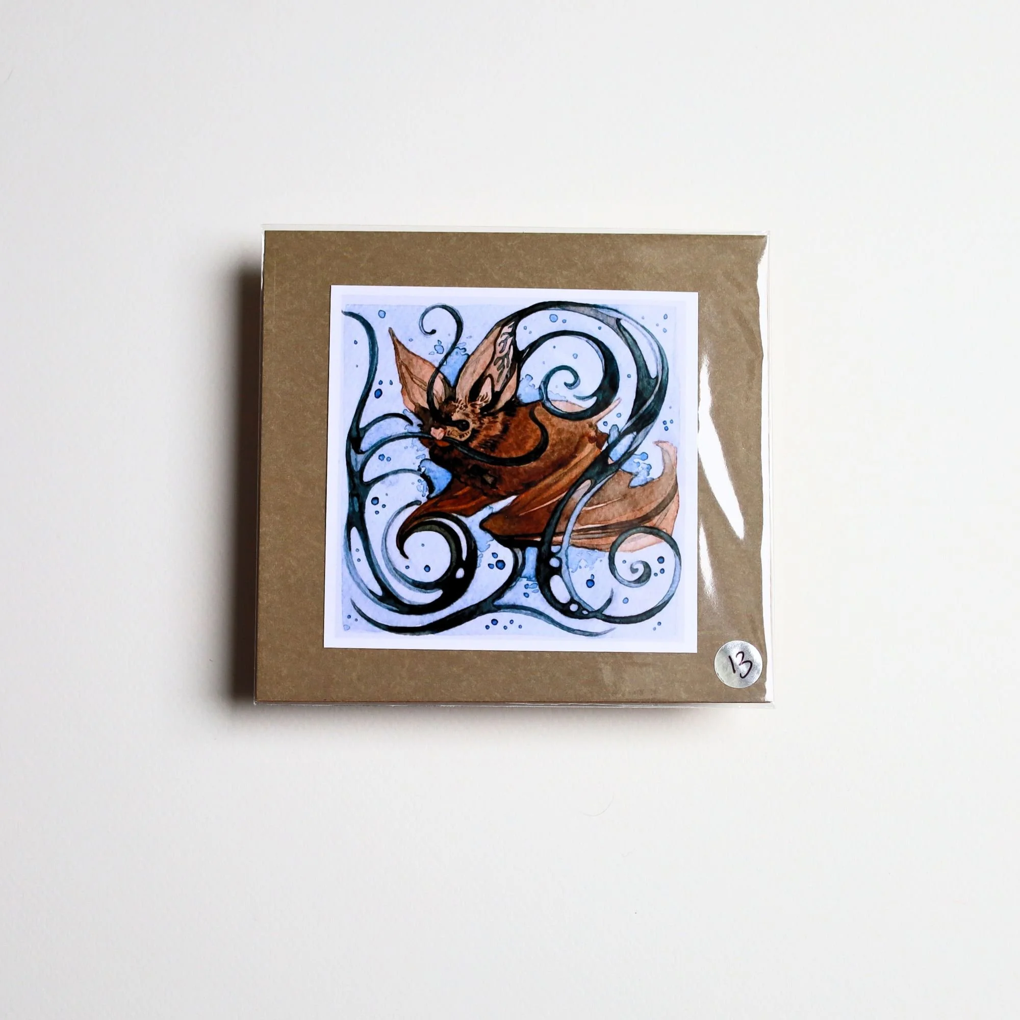 "Motion of A Bat" Square Print