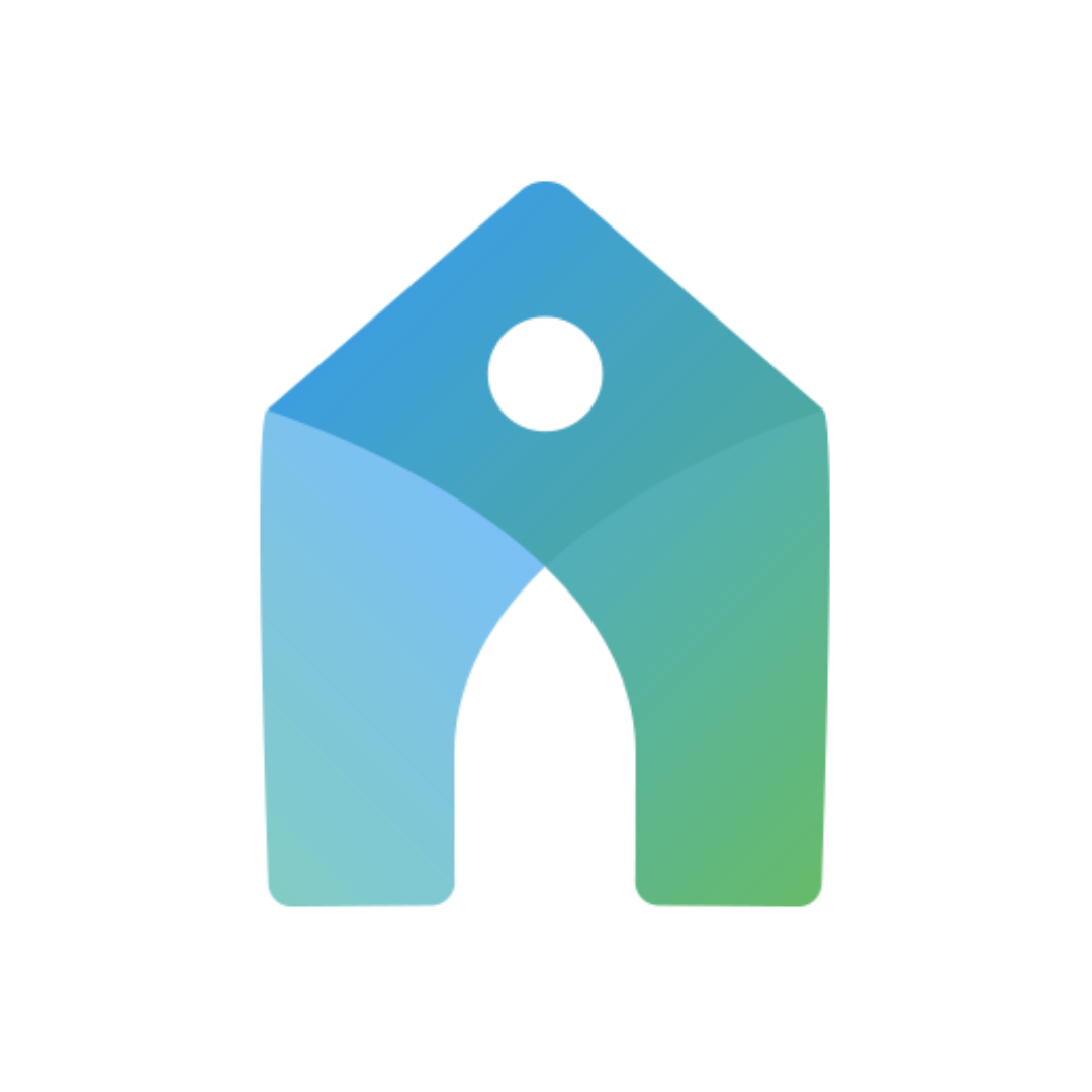 A blue, cube-shaped object with a circular hole on top and a vertical slit on the front side.