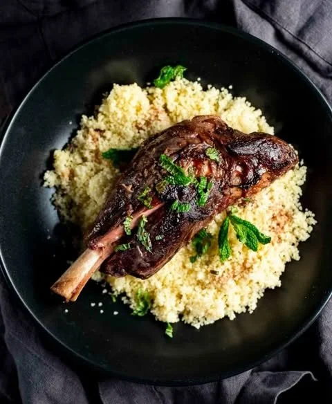 Braised Lamb Shank on Cous Cous