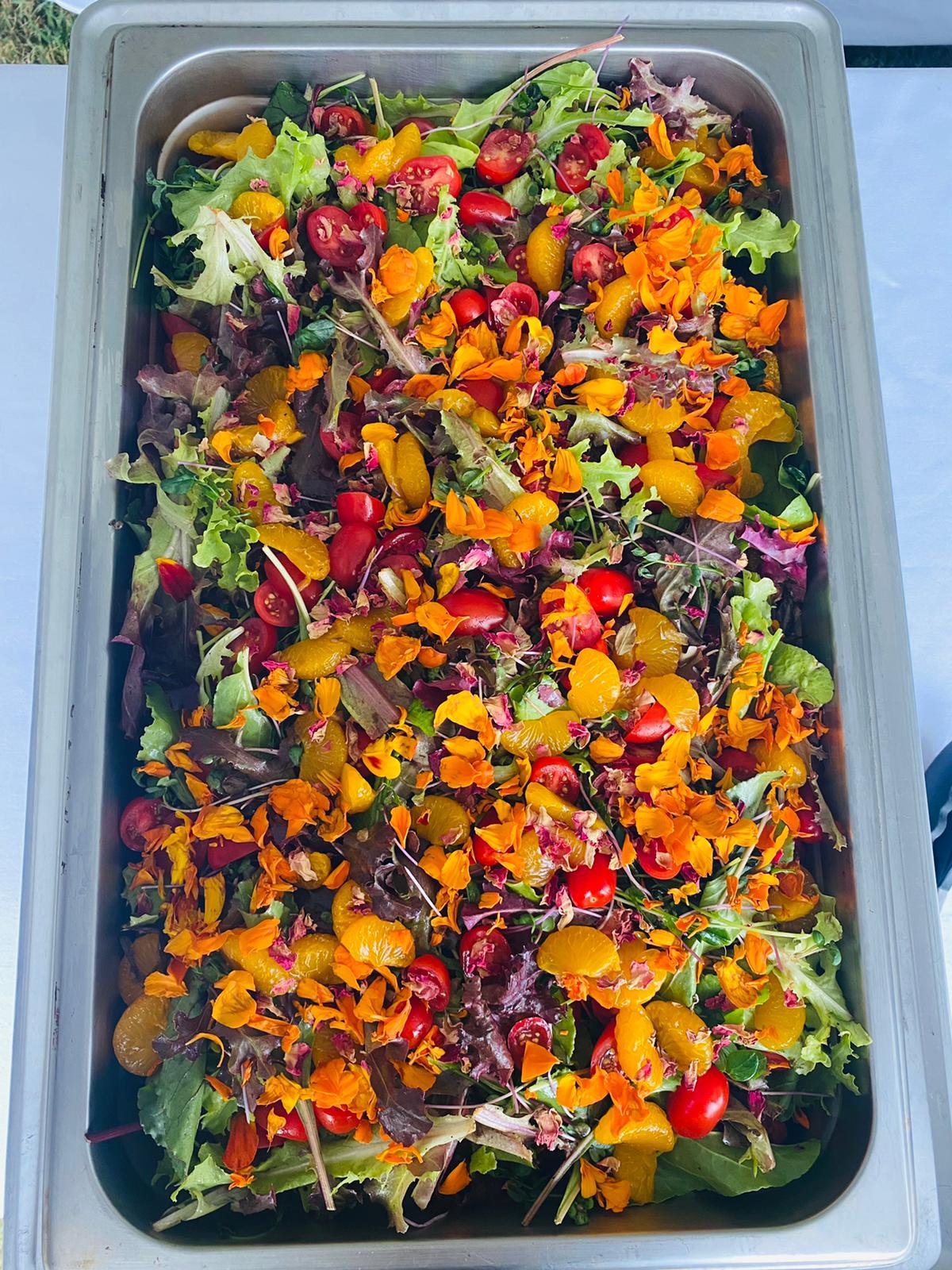 Farm Greens with fruit - Berry dressing