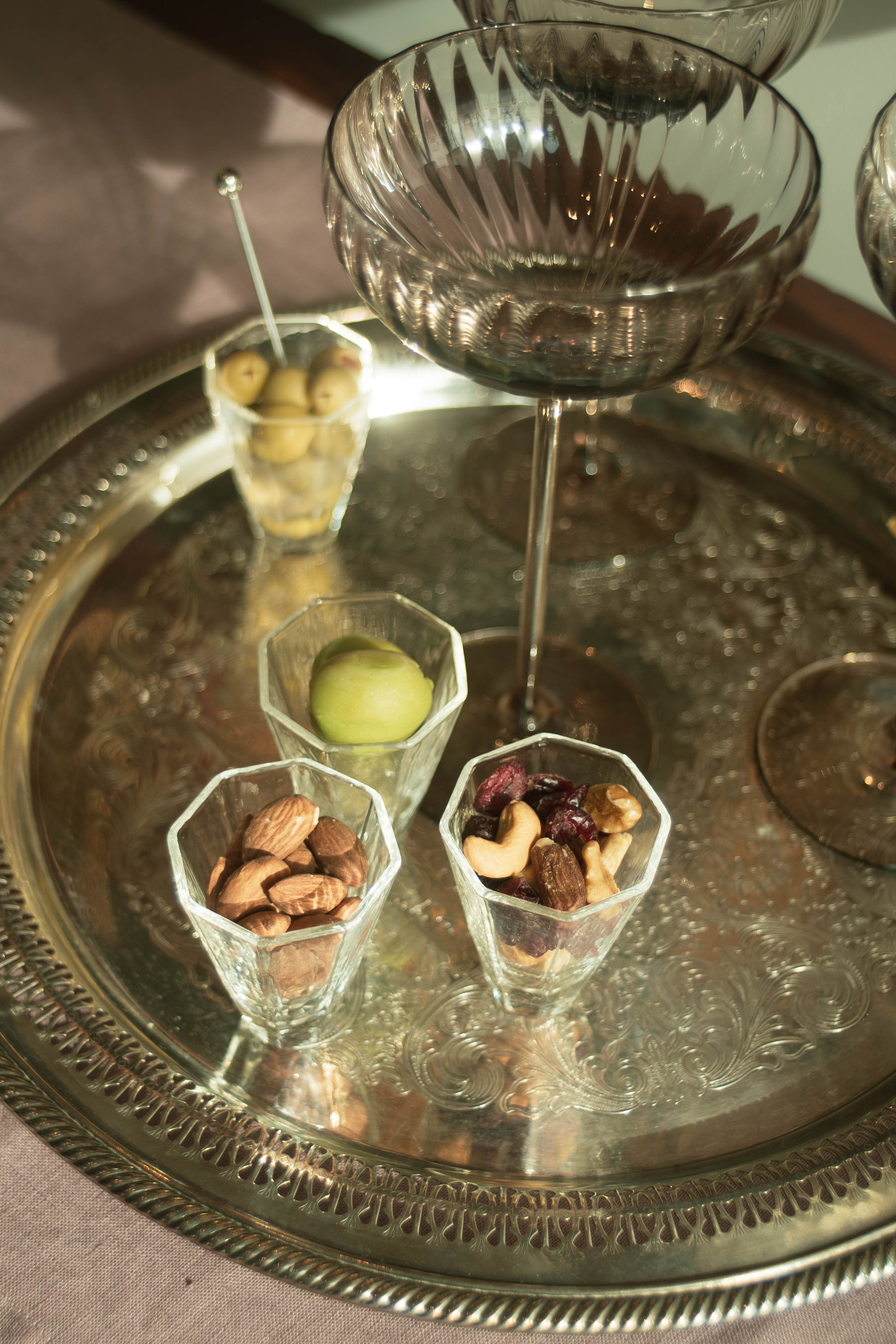 Aperitif Glasses in use at cocktail hour