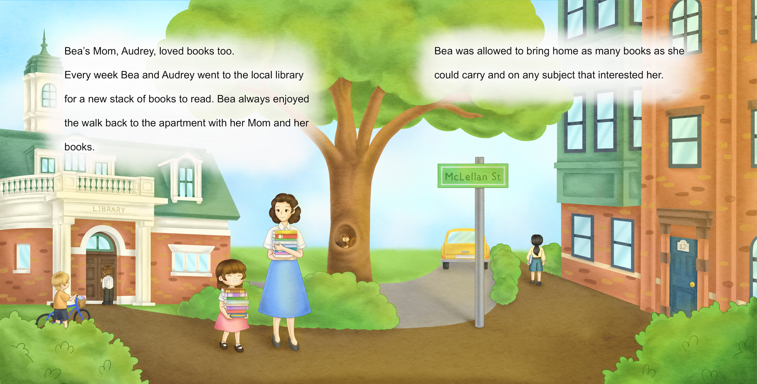 Illustration from the book with text