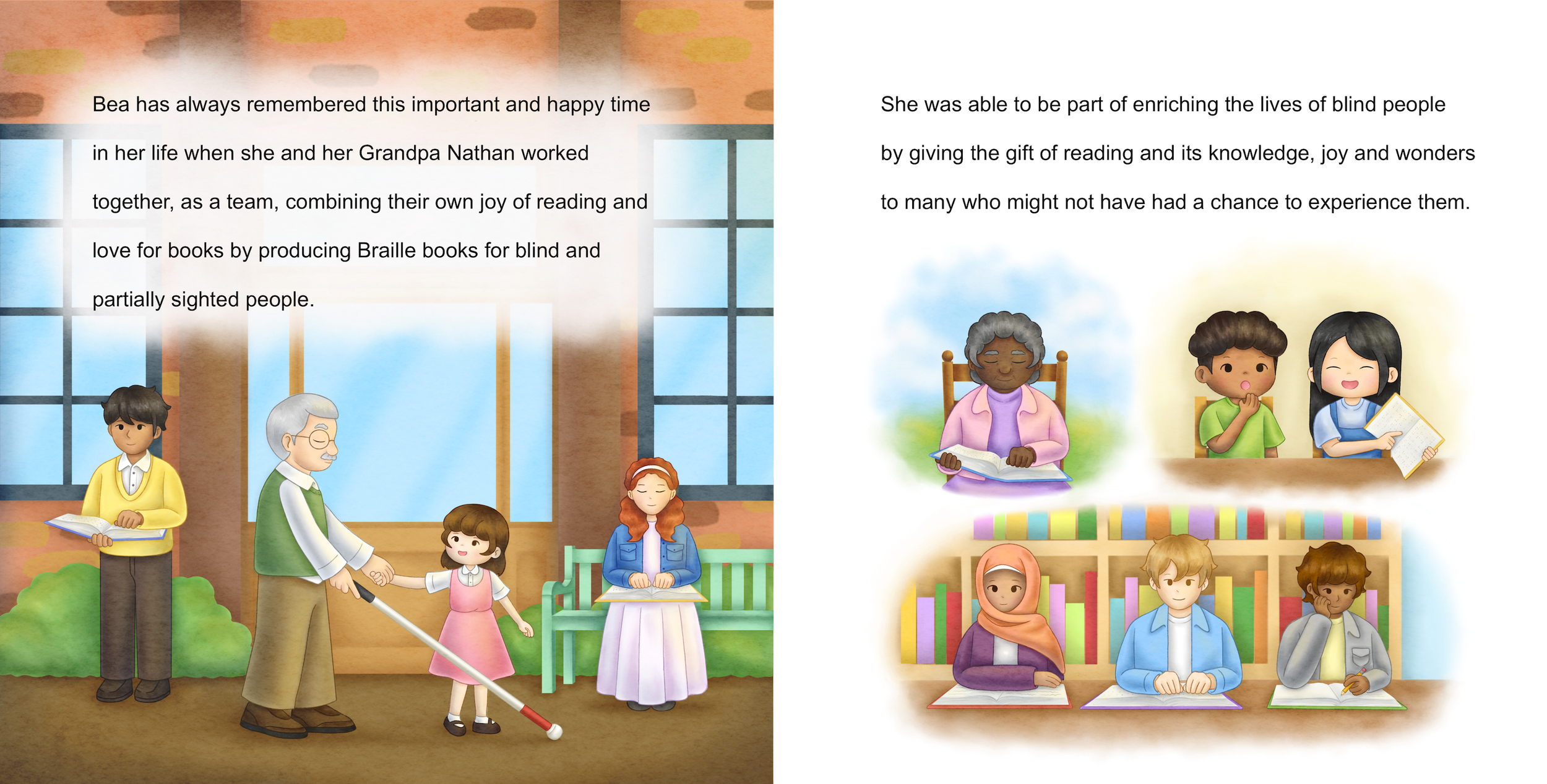Illustration from the book with text