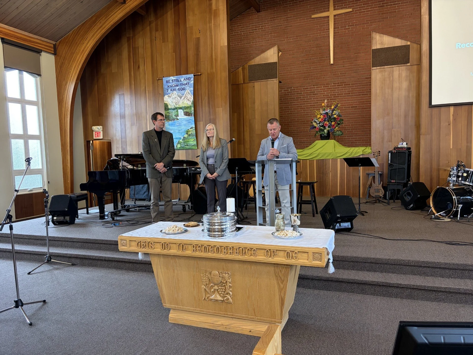  Ordination service for Carol Henders and Jim Hall at Laurier Heights Baptist Church, Edmonton 