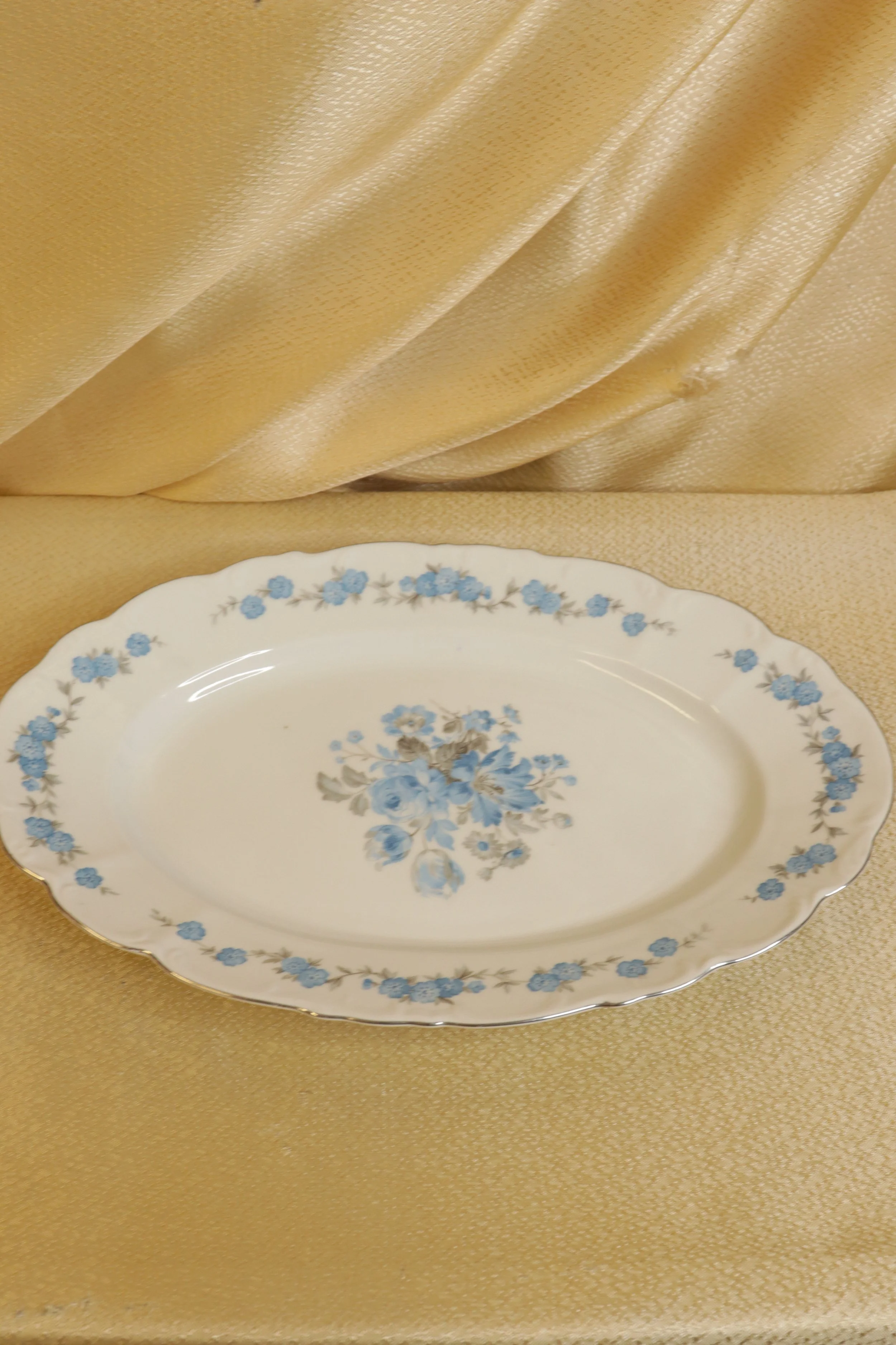 Blue Floral Platter