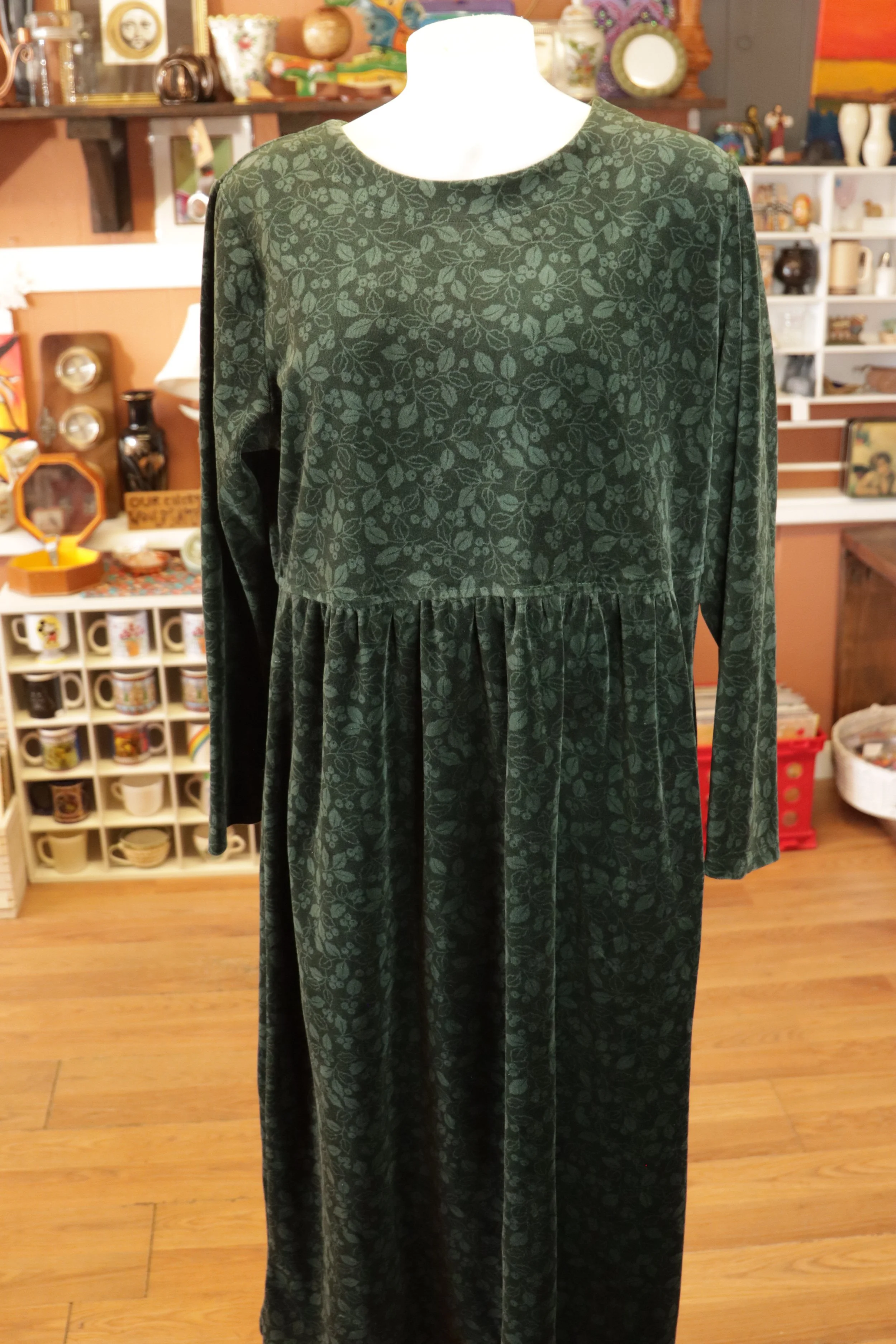 Green Velvet LL Bean Dress