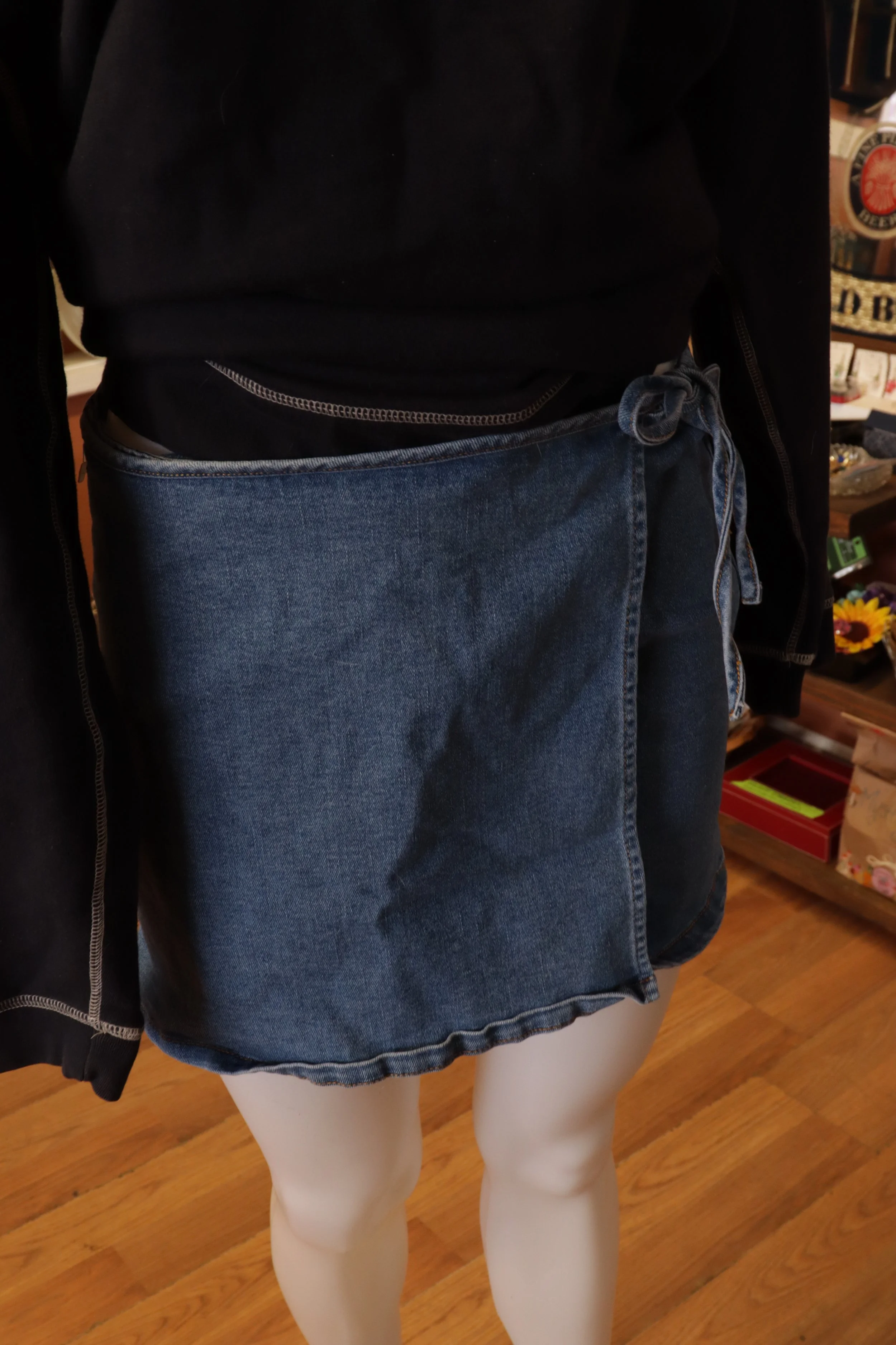 Jean Wrap Skirt (S)