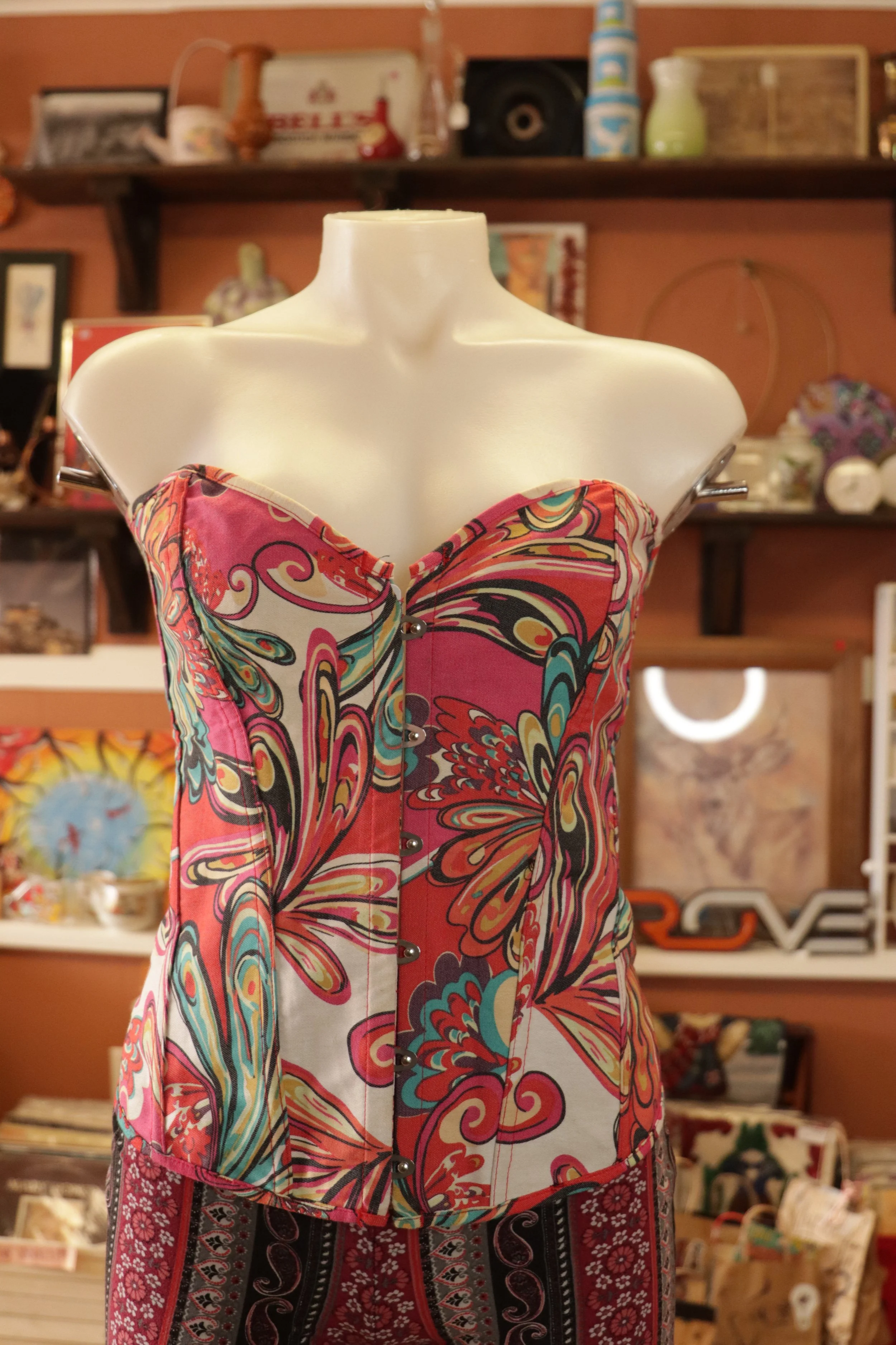 Alivilay Swirl Denim Corset (XXL)