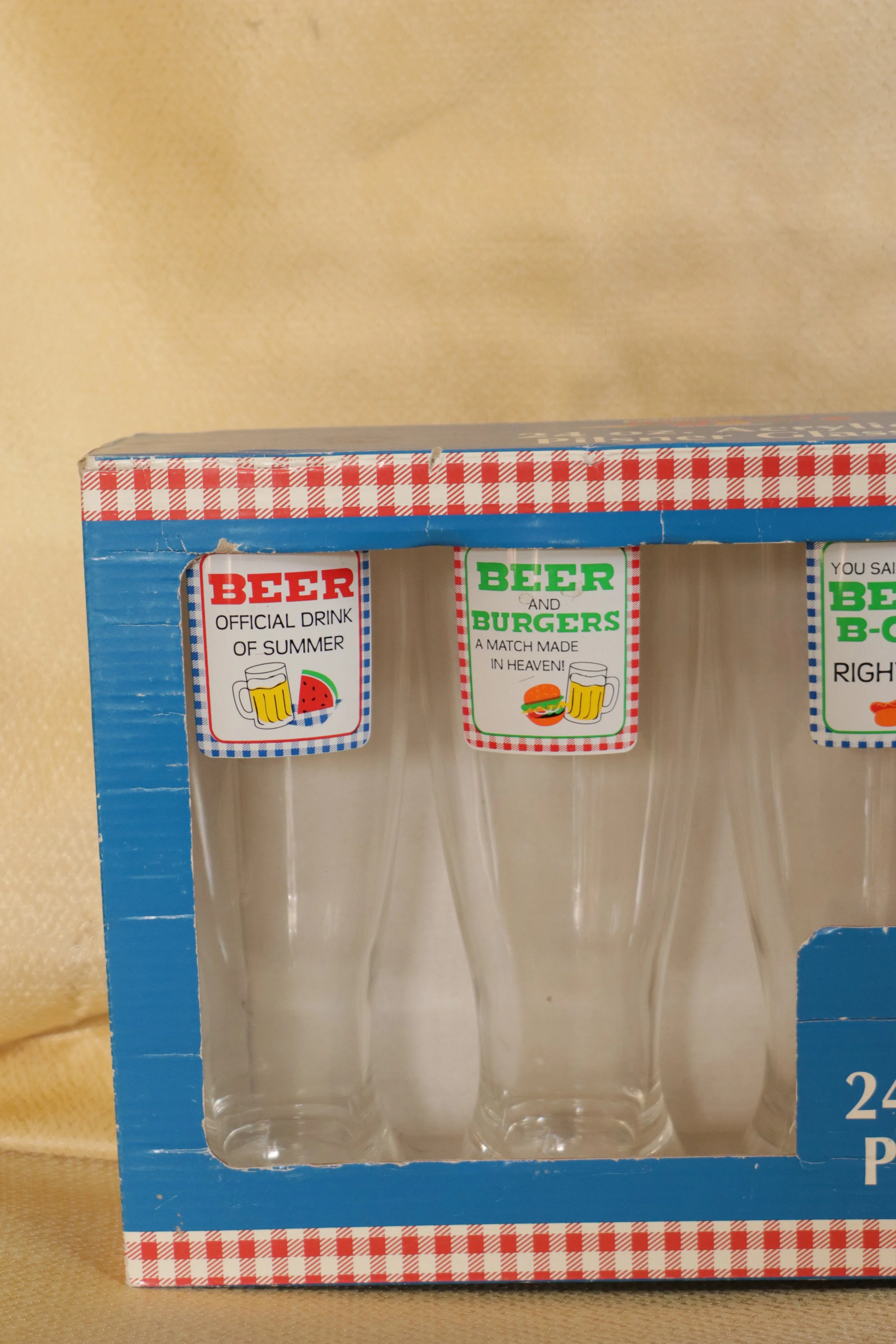Set of (4) Backyard BBQ Pilsner Glasses