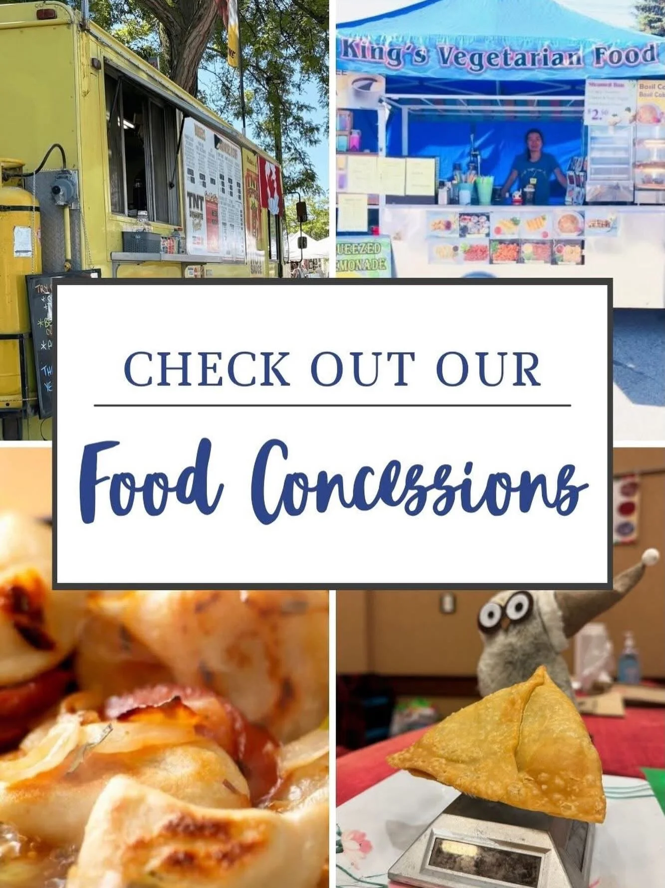 Did you know while shopping at Saturday&rsquo;s Winter Market, you can also stay for a bite to eat from one of our many Concessions.
King&rsquo;s Vegetarian Food , TNT Dynamite Gourmet Food Truck , Flavors Kitchen  and Samosas from Meenu Cuisine.

So
