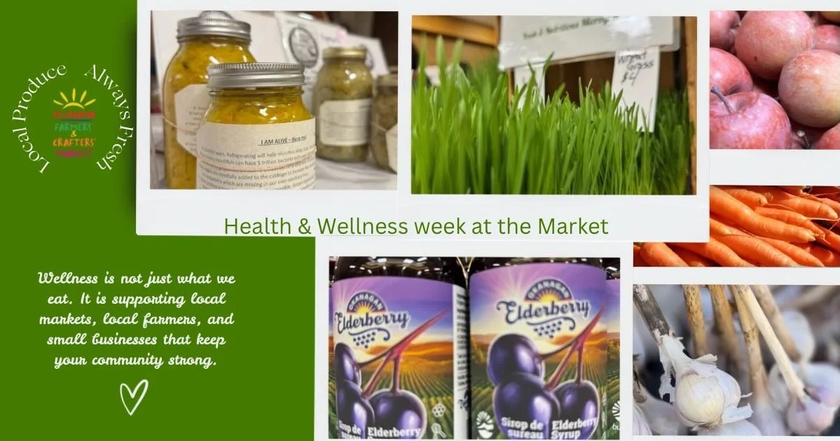 Start the New Year off right by shopping at the market. This Saturday the Kelowna Farmers &amp; Crafters Market is all about Wellness and Eating Local. Wander around where you will find of fresh produce, wholesome baking, nourishing specialty food, n