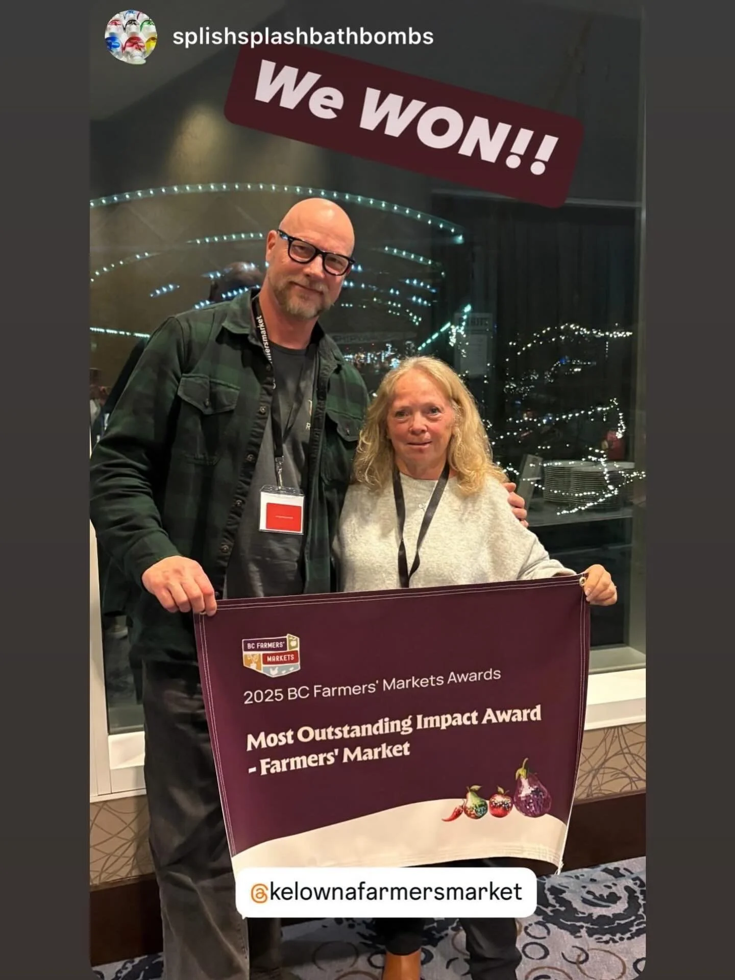 What an extraordinary weekend. We thank  BC Farmers Markets for supporting local farmers markets over the past 25 years and hosting a fantastic conference.. To all farmer market nominees and winners, mangers, vendors, and Board members keep up the ex