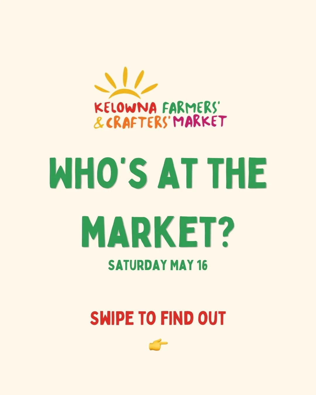 Swipe to find out who will greet you at the market this morning! 👋 

#kelownafarmersmarket #farmersmarket #kelowna #ylw #okanagan