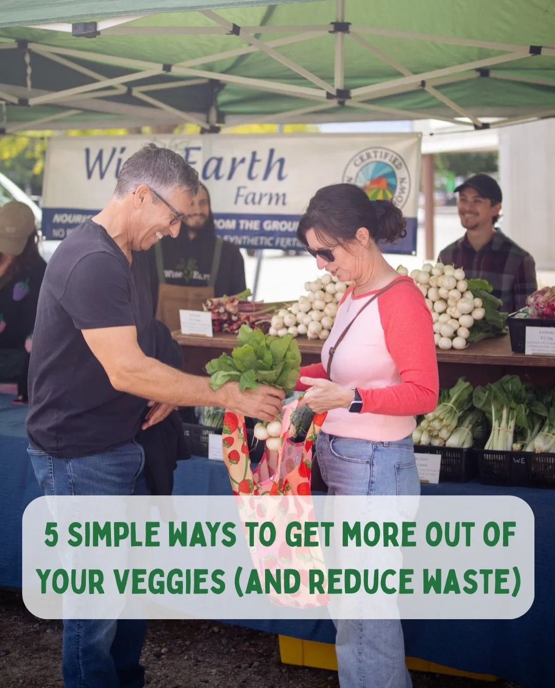 Your market haul can go a lot further than you think.

Carrot tops can become pesto. Beet greens can go into soups and stews. Extra herbs can be frozen, dried, or turned into herb salt. Even veggie scraps can become a beautiful homemade stock.

A lit