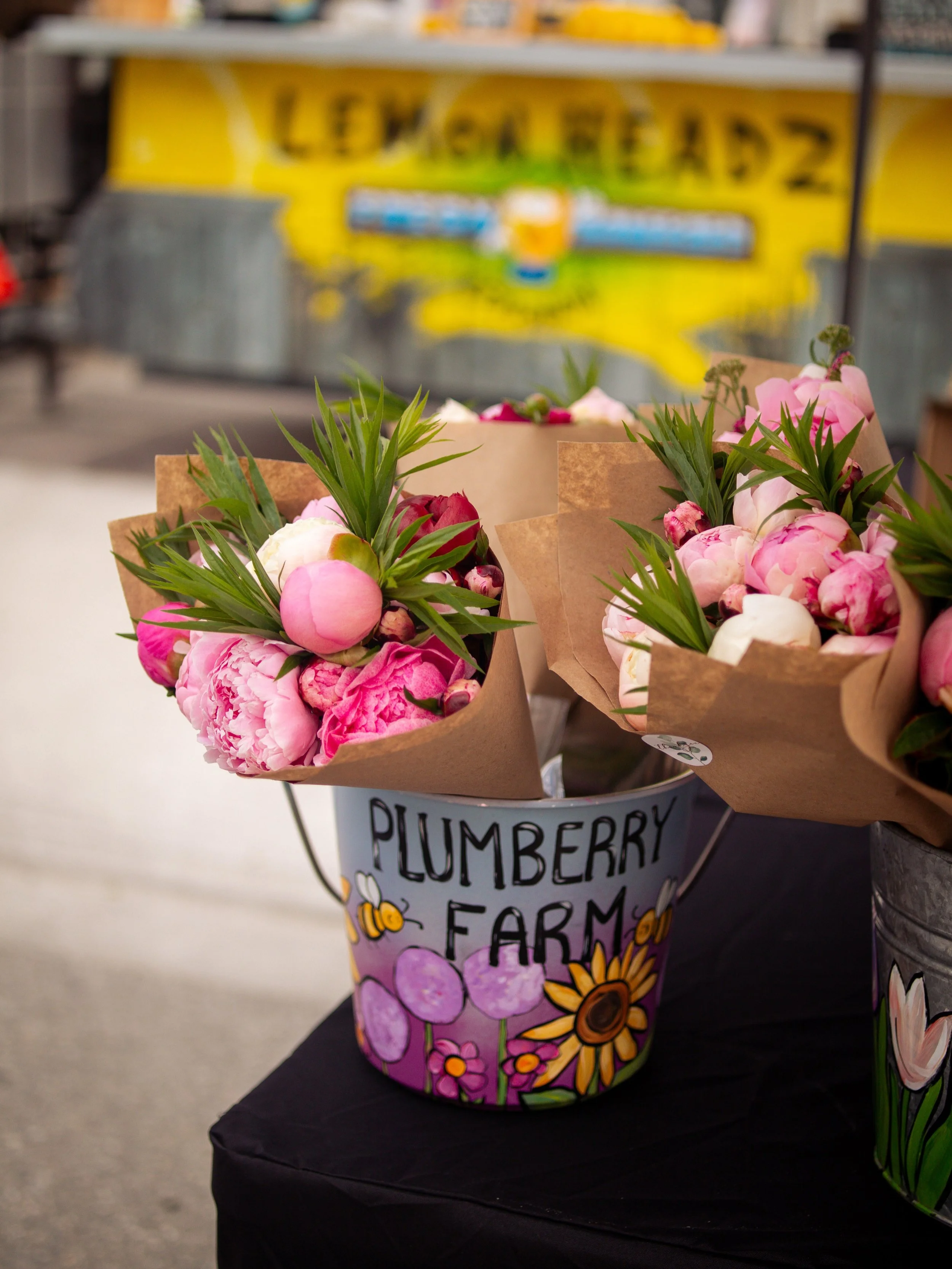 Buckets of fresh, locally grown flowers &mdash; brought in by the hands that picked them.

A small reminder to bring a little colour home. 💐🩷