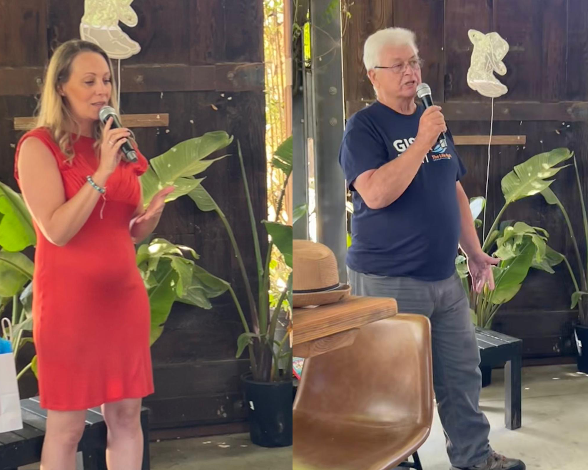 LRG Board Member Christa Pereira & Jerry spoke at the event.