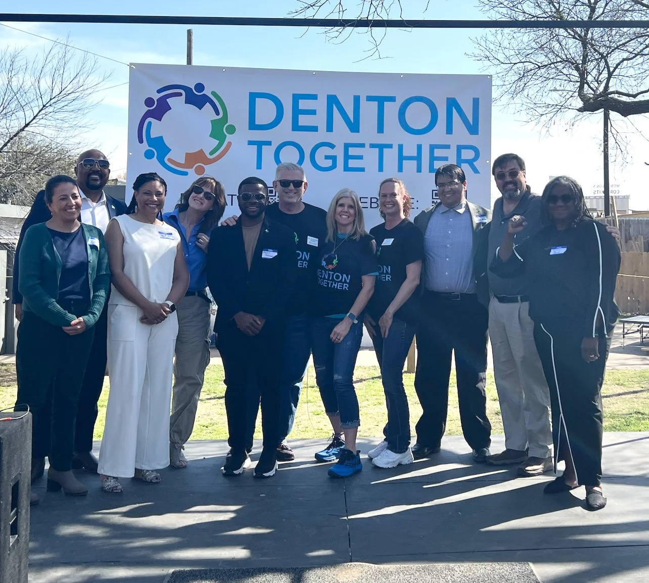 Denton Together Leadership with elected officials and candidates at Denton Together Kickoff
