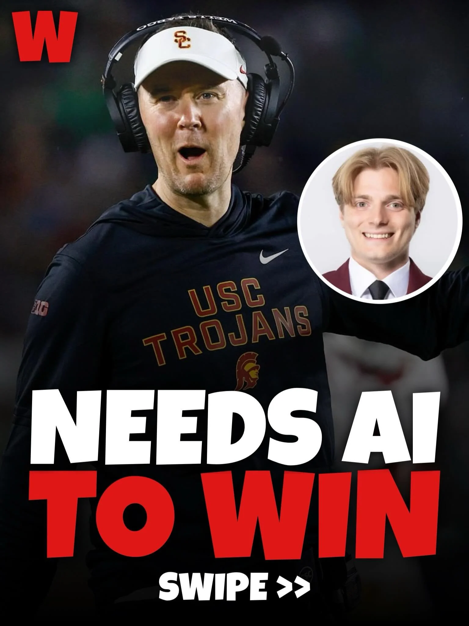 USC and Lincoln Riley have become the first college football team to hire a Director of AI 😳

Conor McQuinston is going to build AI models booth on the field and in recruiting in an attempt to give USC the competitive edge&hellip;

Is this a smart m