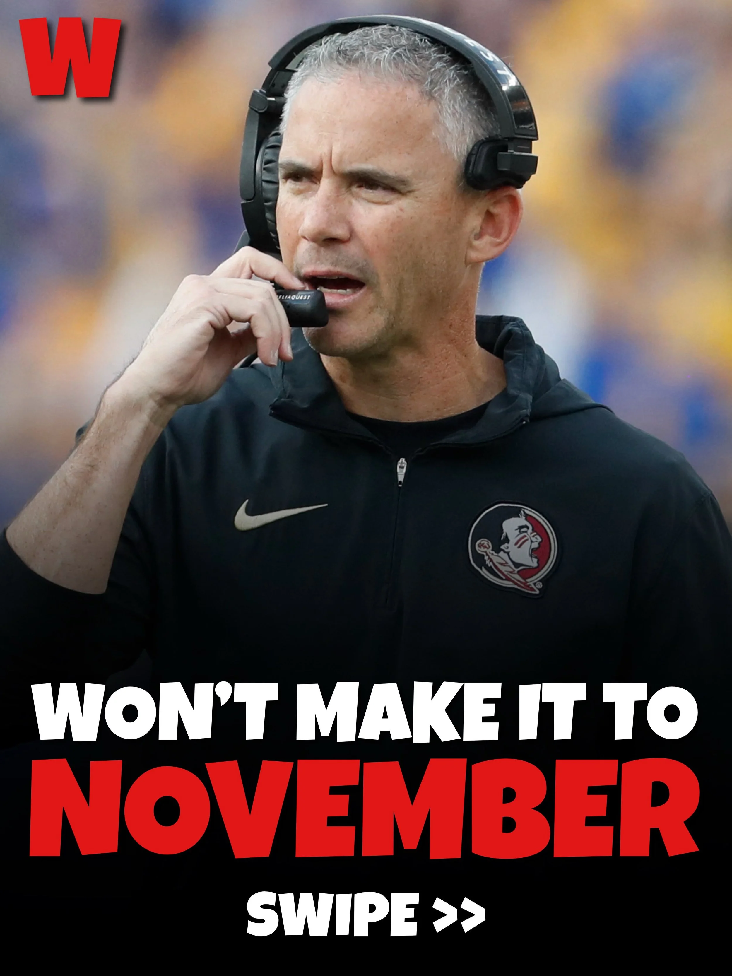 Yeah there&rsquo;s no chance HC Mike Norvell makes it the full season with Florida State 😭 

Norvell is entering the season on one of the hottest seats as a head coach after going 7-17 over the last two seasons. He started his 2026 campaign with a v